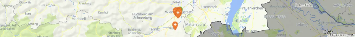 Kartenansicht für Apotheken-Notdienste in der Nähe von Katzelsdorf (Wiener Neustadt (Land), Niederösterreich)